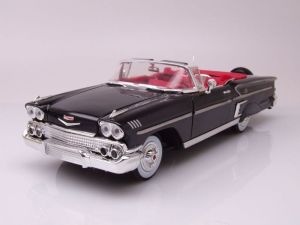 MMX73112NOIR - Voiture cabriolet de couleur noir – CHEVY Impala de 1958