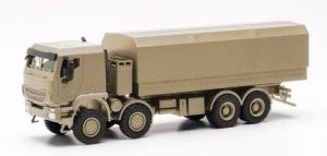 HER746984 - Camion militaire avec plateau bâché de couleur beige sable - IVECO Trakker 8x8