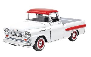 MMX79311BLANC - Voiture pick-up de 1958 couleur blanc et rouge - CHEVROLET Apache Fleeside