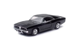 NEW71893-B - Voiture sportive américaine DODGE Charger R/T de 1969 de couleur noire