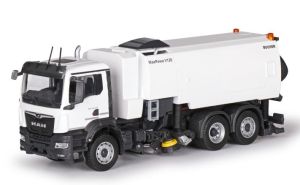 CON81257/0 - Camion Balayeuse BUCHER MaxPower V120 couleur blanc – MAN TGS NN 6x2