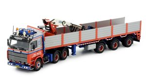 TEK84748 - Camion avec remorque et grue de déchargement du transporteur JAN SERNE – SCANIA R143 6x4