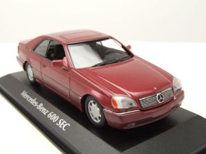 MXC940032601 - Voiture de 1992 couleur rouge métallisé - MERCEDES 600 SEC