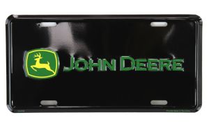 97058-DEERE - Objet publicitaire - 15x30 cm - Plaque métallique couleur noire JOHN DEERE