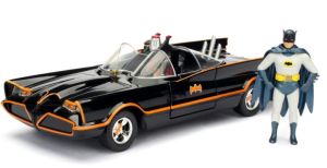 JAD98259 - Véhicule avec figurine Batman et Robin – BATMOBILE classique de 1966