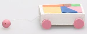Accessoire miniature pour maison de poupée Cube miniature à roulette de dimensions de longeur 3,5 cm et de largeur 3 cm