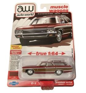 AWSP169/24A - Voiture sous blister de 1970 couleur rouge - CHEVROLET Kingswood Estate
