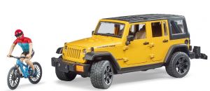 BRU2543 - Voiture 4x4 avec vélo et personnage - JEEP Wrangler Rubicon