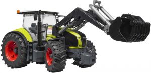 BRU3013 - Tracteur CLAAS Axion 950 équipé du chargeur avec godet à griffes jouet BRUDER