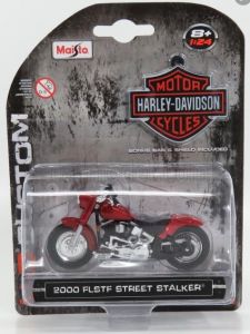 Moto de 2000 rouge - HARLEY DAVIDSON  FLSTF Street Stalker