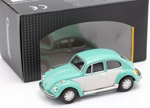 CAR4-10542 - Voiture berline VOLKSWAGEN Beetle de couleur verte et blanche