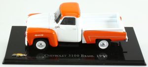 MAGCHEVY3100-59 - Voiture pick-up CHEVROLET Brazil 3100 de 1959 de couleur orange et blanc