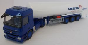 CON72164 - Camion 4x2 MERCEDES Actros avec semi citerne gazière aux couleurs des transports MESSER