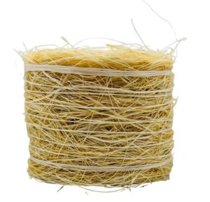 CW0271 - Balle de paille avec lien blanc - ronde - 4,8 x 3,6 cm