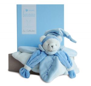 DC2921 - Doudou de la gamme J'AIME MON DOUDOU - Ours de couleur bleu