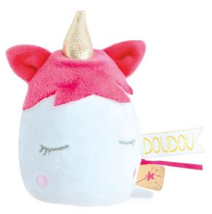 DC3428LICORNE - Doudou veilleuse Vanille/Fraise de la gamme LES ACCESSOIRES DE DOUDOU - Licorne