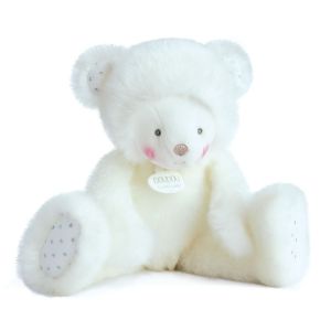 DC3556 - Doudou de la gamme TROP MIMI - Ourson de couleur blanc Taille 30 cm