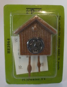 Accessoire de maison de poupée coucou miniature de dimension 3x3cm