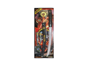 LPE52/13056 - Jouet enfant - Set de NINJA contient : Un sabre, 2 couteaux des fléchettes et accessoires