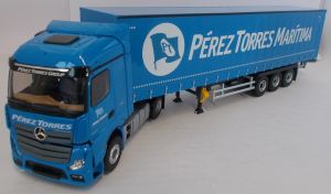 Camion 4x2 MERCEDES Actros 2 4x2 avec semi 3 essieux aux couleurs des Transports PEREZ TORRES GROUP