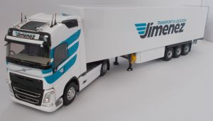 ELI116869 - Camion 4x2 VOLVO FH 4 avec semi fourgon 3 essieux aux couleurs des Transports JIMENEZ