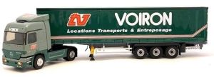 ELI116927 - Camion 4x2 MERCEDES Actros avec semi 3 essieux aux couleurs des Transports VOIRON
