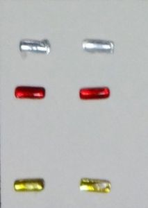 Pastilles Rectangle blanc 1x3mm