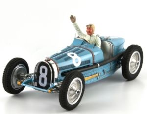 Voiture du Grand prix de Monaco 1934 de couleur bleue N°8 - BUGATTI Type 59