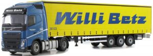 HER071314 - Camion 4x2 VOLVO FH Gl et remorque bâchée 3 essieux aux couleurs transport Willi Betz