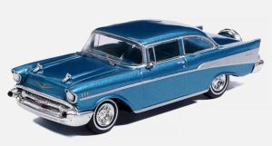 IXO-IA64021 - Voiture sous blister de 1957 couleur bleu - CHEVROLET Bel-Air Sedan