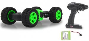 Green and Black radio-controlled transformers vehicle