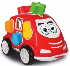 JAM460290 - Jouet éducatif pour enfant - Voiture de couleur rouge avec formes