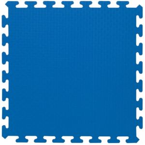 JAM460421 - Set de 4 Tapis 50 x 50 cm puzzle de couleur Bleu