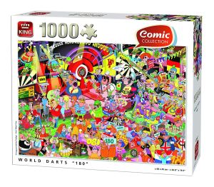 KING05547 - Puzzle les fléchettes du monde 180 1000 Pièces