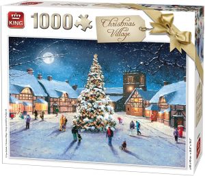 KING5610 - Puzzle du village de Noël 1000 Pièces
