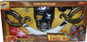 LPE50532 - Jouet pour enfant - Set de pirate contient : 2 sabres , un masque , un bandeau et des accessoires