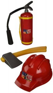 LPE51/729 - Jouet enfant - Set de Pompier contient : un extincteur , un casque et une hache