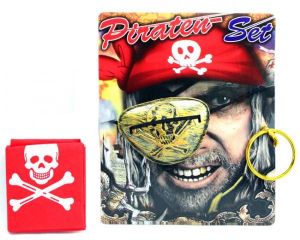 LPLI2200 - Accessoires pour enfant - Set de pirate contient une boucle d'oreille , un bandeau et  un cache œil