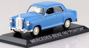 MAGLCMBPONTON - Voiture berline 4 portes MERCEDES Ponton 180 de 1954 de couleur bleue vendue en blister