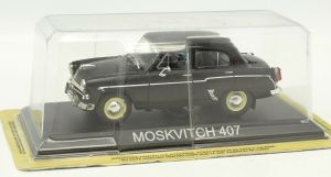 MAGLCMOS407 - Voiture berline 4 portes soviétique MOSKVITCH 407 de 1958 de couleur noire vendue en blister