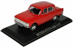 MAGLCMOS408-412 - Voiture berline soviétique MOSKVITCH 408-412 de 1965 de couleur rouge vendue en blister