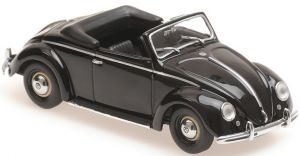 Voiture cabriolet VOLKSWAGEN Beetle de 1950 de couleur noire