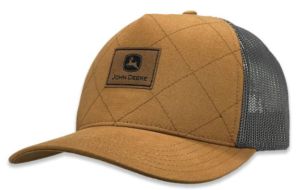 MC13083322CB - Casquette JOHN DEERE avec arrière en filet gris - matelassé marron