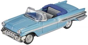 Voiture cabriolet PONTIAC Bonneville de 1957 couleur bleu