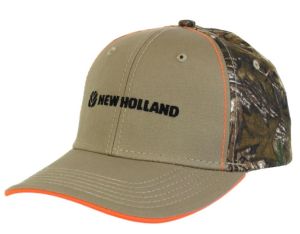 CASNH2192 - Casquette de couleur kaki et camouflage NEW HOLLAND