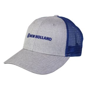 CASNH601 - Casquette en maille NEW HOLLAND de couleur bleue et grise