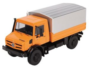 Camion UNIMOG U5000 version plateau bâché
