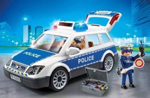 PLAY6920 - Jouet de construction PLAYMOBIL - Voiture de policiers avec gyrophare