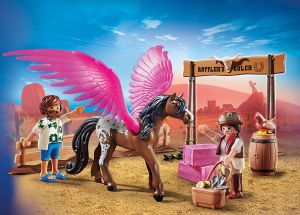 PLAY70074 - Jouet de construction PLAYMOBIL- Playmobil The Movie - Marla et Del avec Cheval ailé