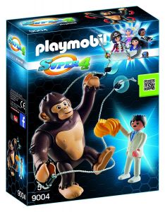 PLAY9004 - Singe Géant avec personnage et accessoires PLAYMOBIL Contient : 4 Pièces